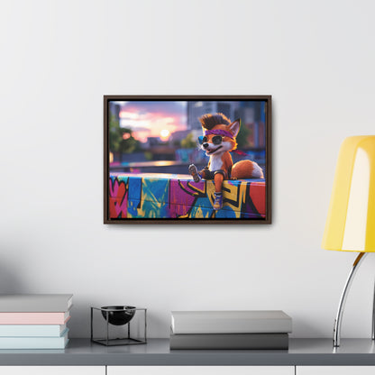 Urban Fox Vibes - Gallery Canvas Wraps, Horizontal Frame