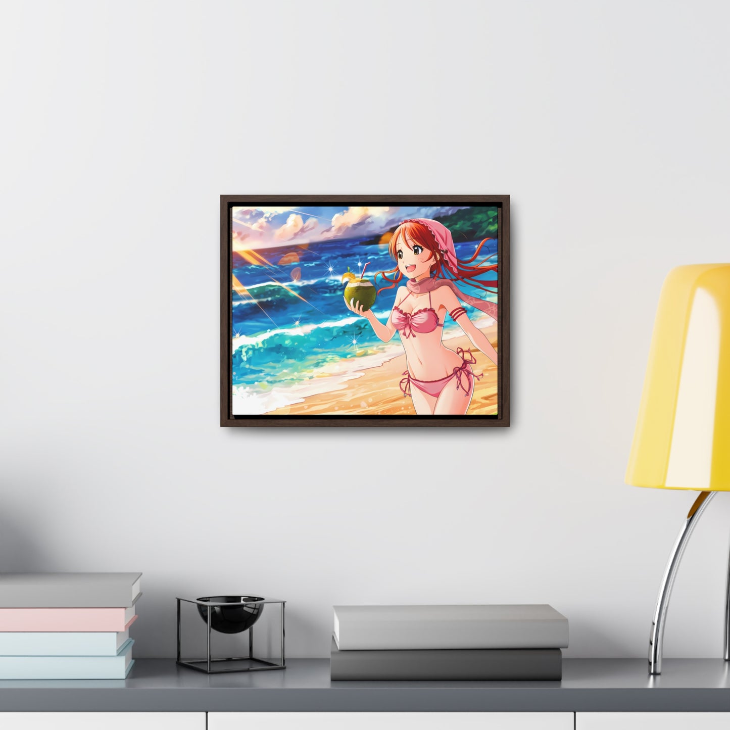 Sunset Shores and Summer Smiles - Gallery Canvas Wraps, Horizontal Frame
