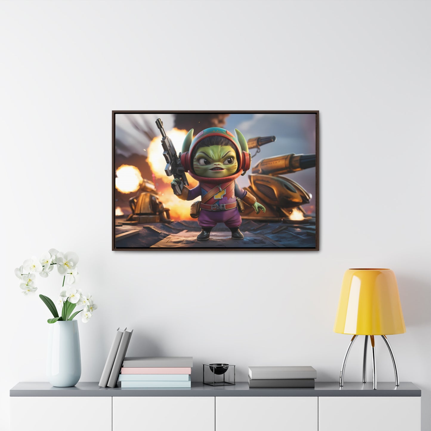 "Galactic Gremlin Commander" - Gallery Canvas Wraps, Horizontal Frame