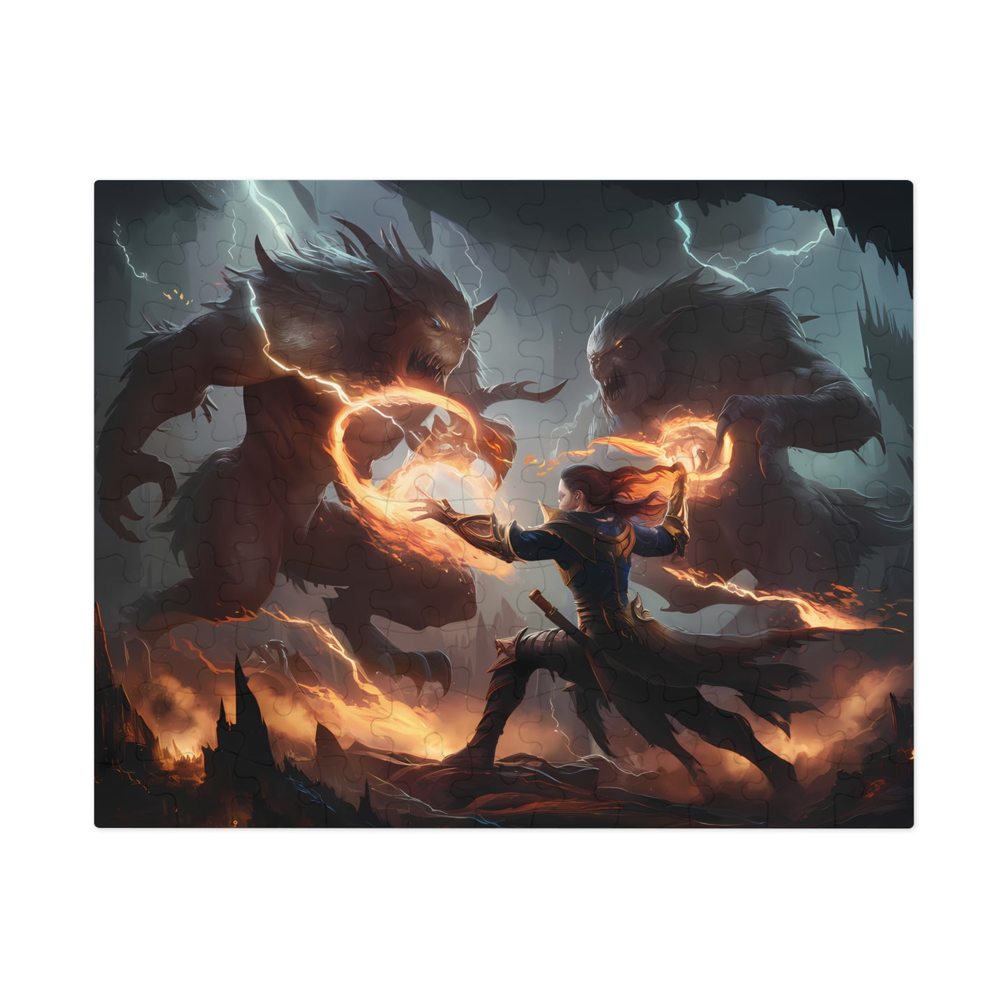 Battle of the Infernal Beasts - Jigsaw Puzzle (30, 110, 252, 500,1000-Piece)