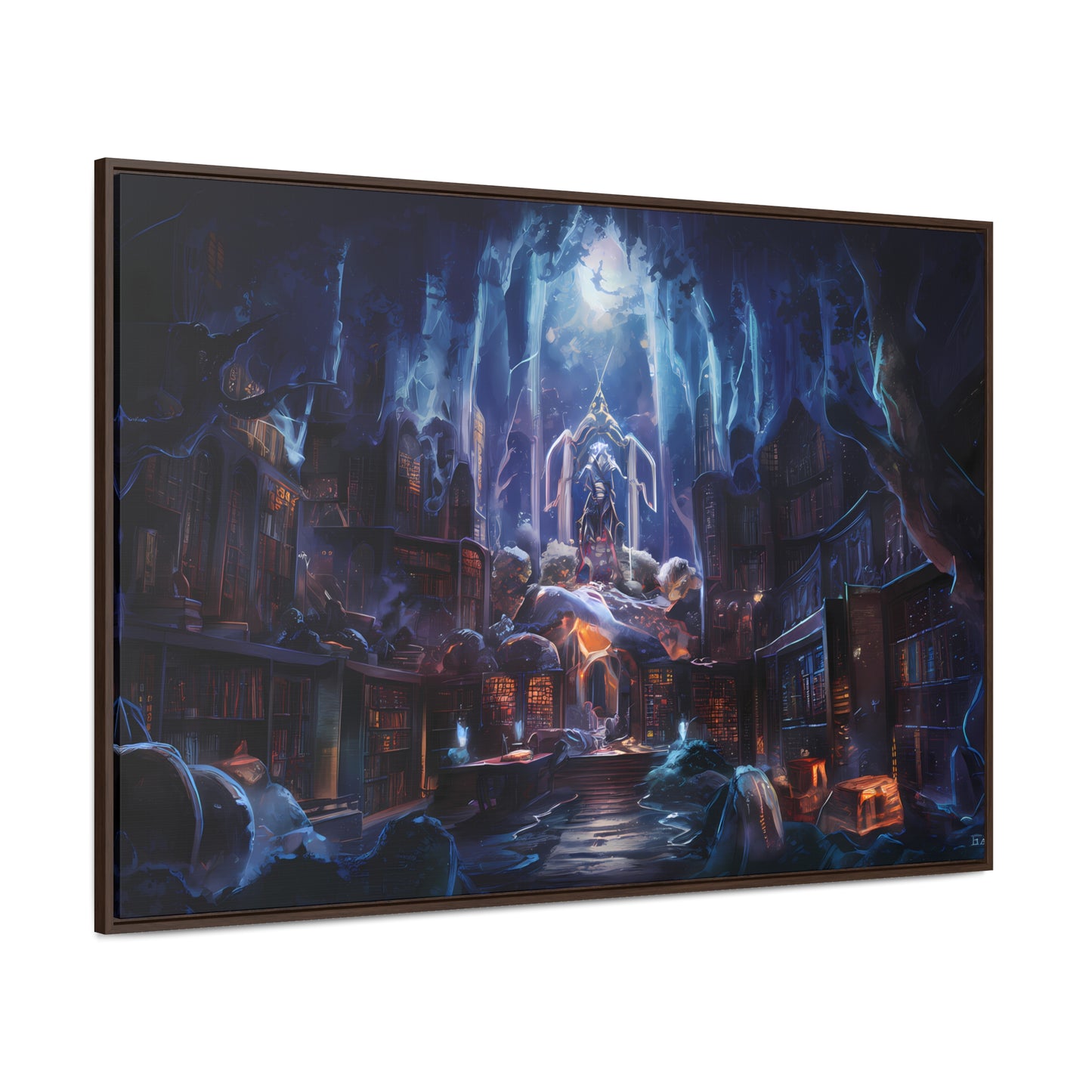 Sanctuary of the Forgotten Tomes - Gallery Canvas Wraps, Horizontal Frame