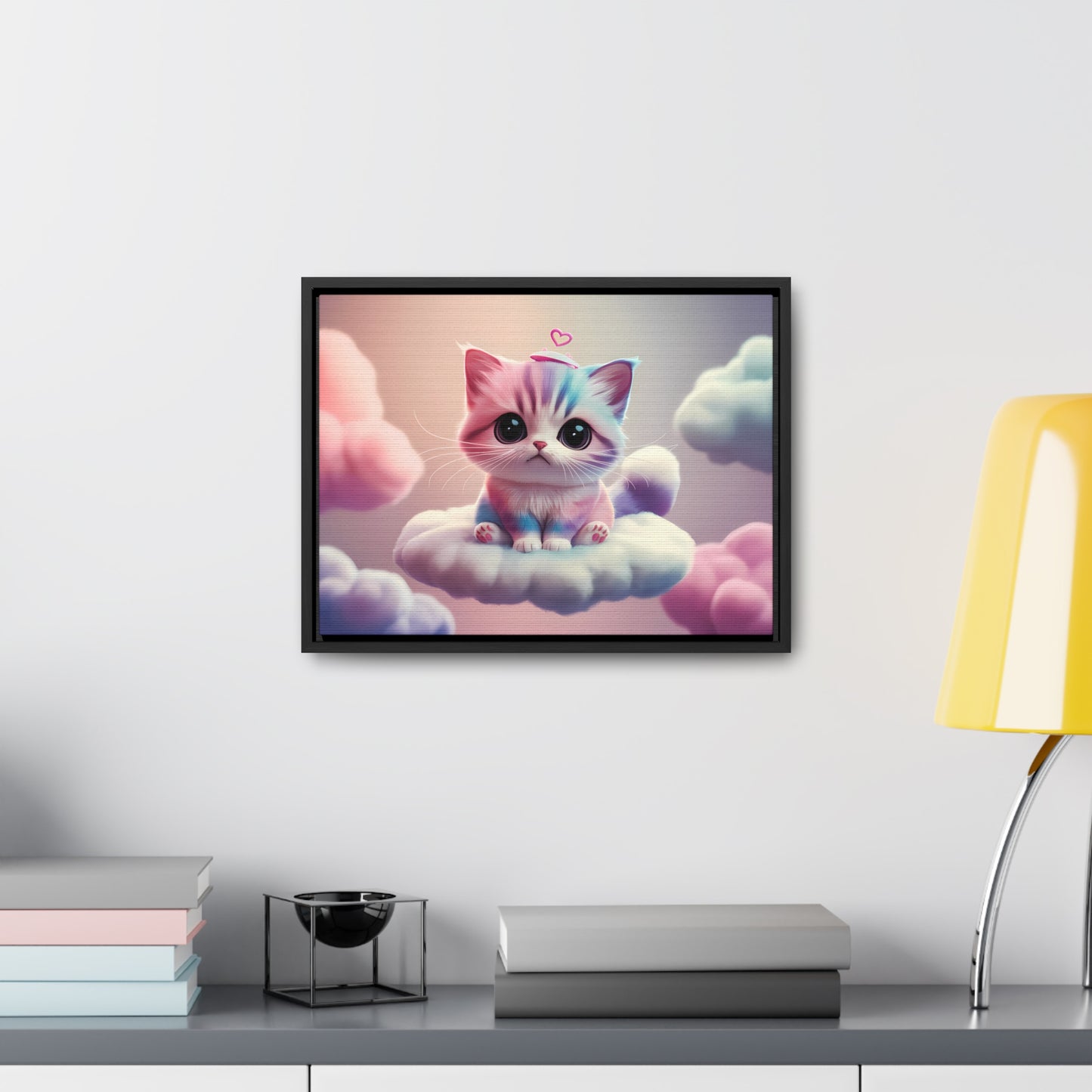 Heavenly Kitten Dreams - Gallery Canvas Wraps, Horizontal Frame