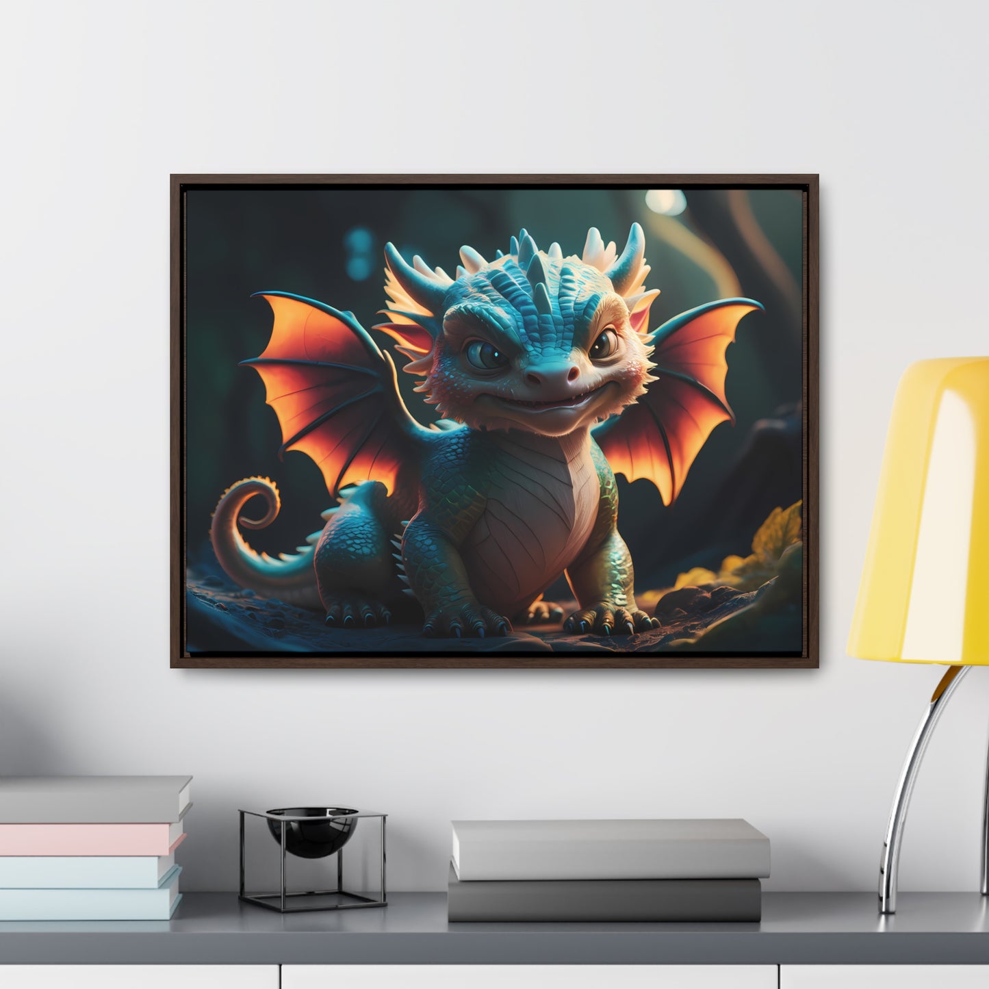 "Forest Guardian Hatchling" - Gallery Canvas Wraps, Horizontal Frame