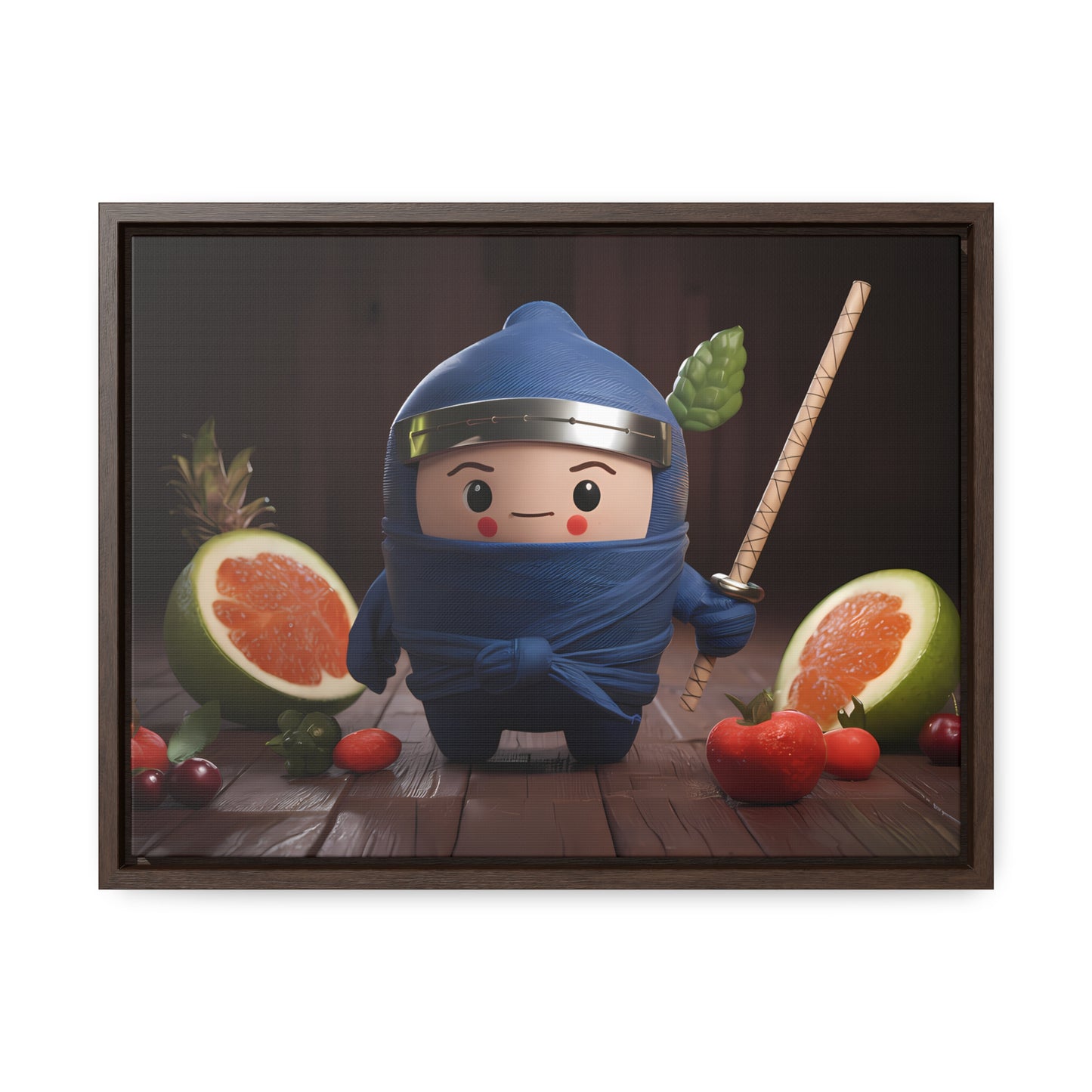 Ninja Fruit Guardian - Gallery Canvas Wraps, Horizontal Frame