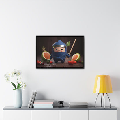 Ninja Fruit Guardian - Gallery Canvas Wraps, Horizontal Frame