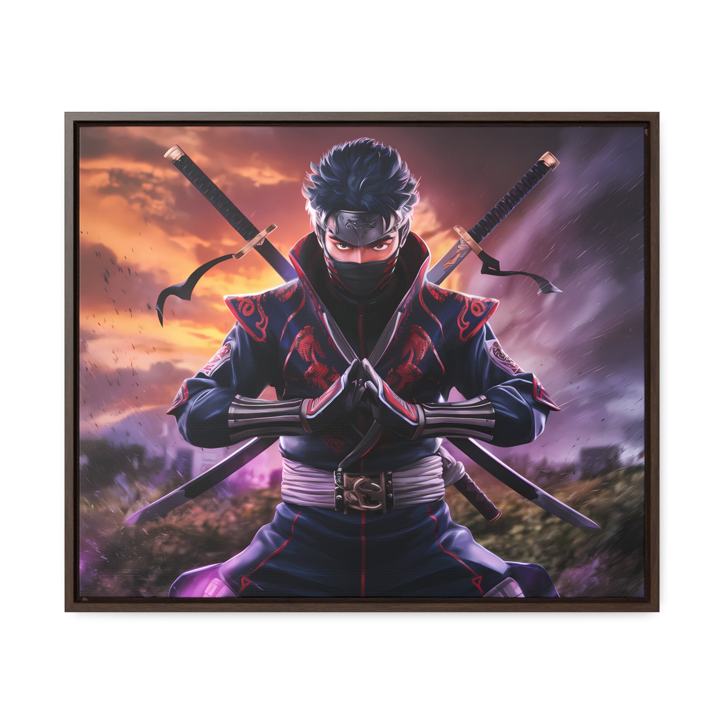 Shadow of the Crimson Ninja - Gallery Canvas Wraps, Horizontal Frame
