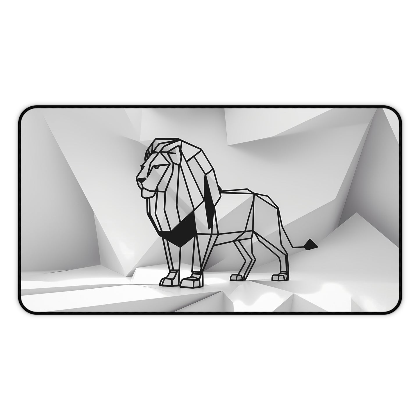 Majestic Geometric Lion - Desk Mat