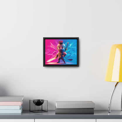 Neon Ninja Showdown - Gallery Canvas Wraps, Horizontal Frame