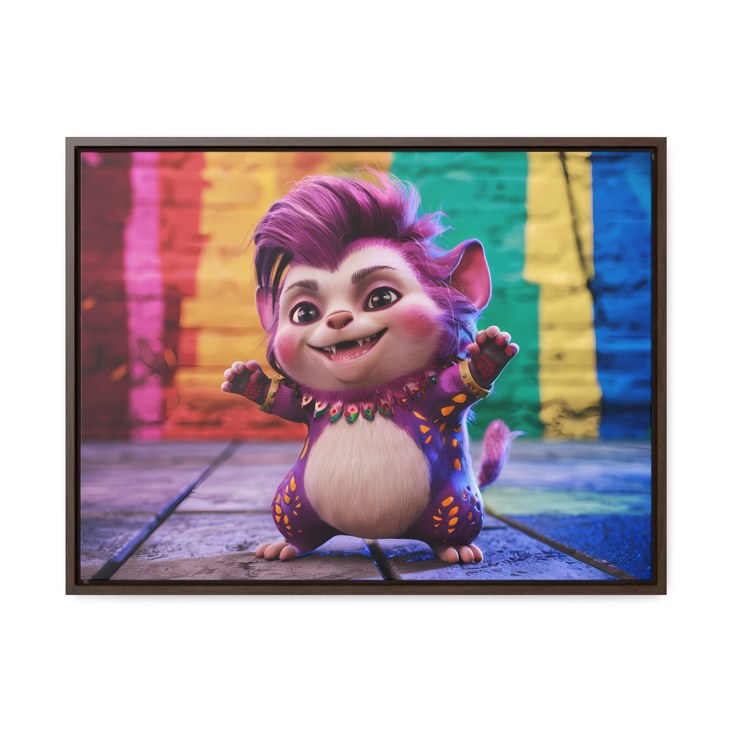 Colorful Celebration Creature - Gallery Canvas Wraps, Horizontal Frame