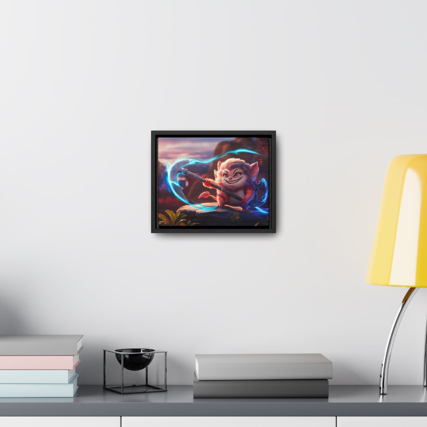 "Glowblade Guardian" - Gallery Canvas Wraps, Horizontal Frame