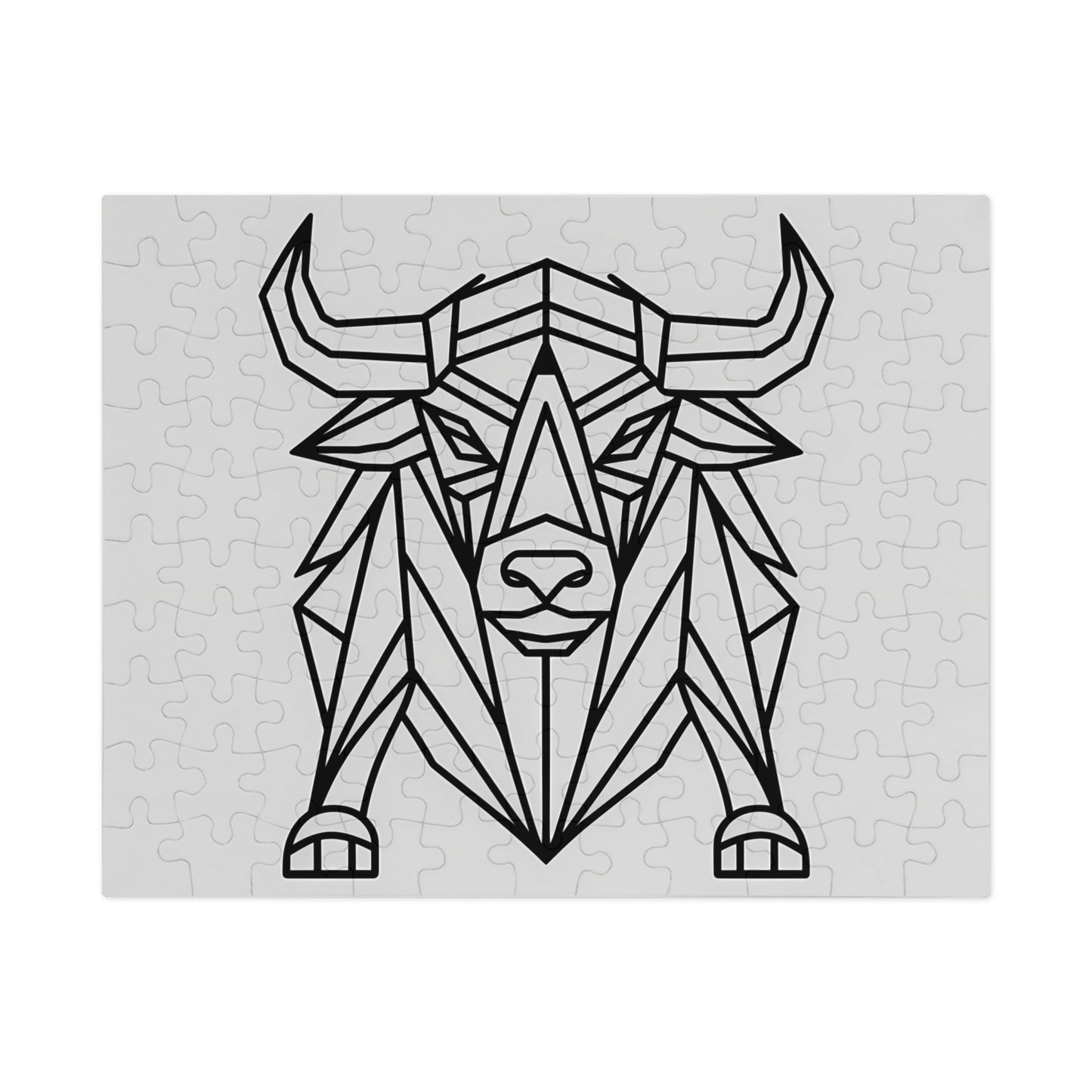 Geometric Bison Strength - Jigsaw Puzzle (30, 110, 252, 500,1000-Piece)