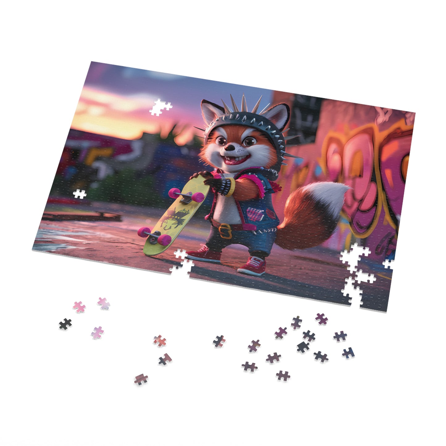 Punk Panda Skater - Jigsaw Puzzle (30, 110, 252, 500,1000-Piece)
