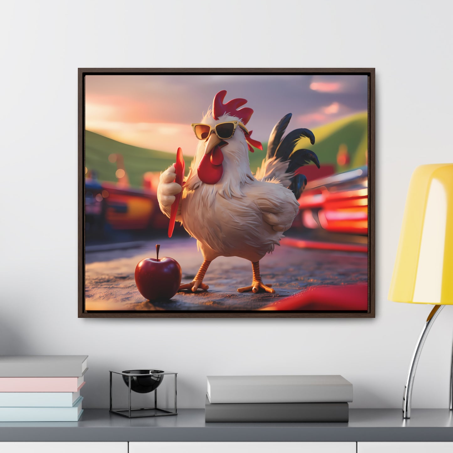 Cool Rooster at the Carnival - Gallery Canvas Wraps, Horizontal Frame