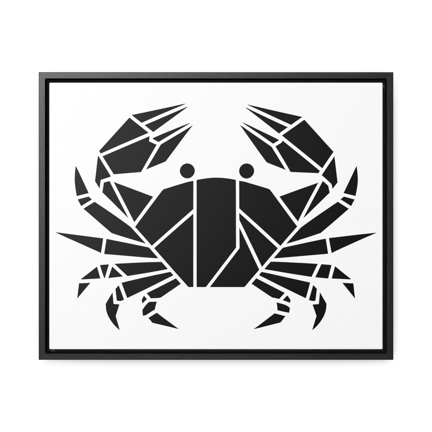 Geometric Crab Design - Gallery Canvas Wraps, Horizontal Frame