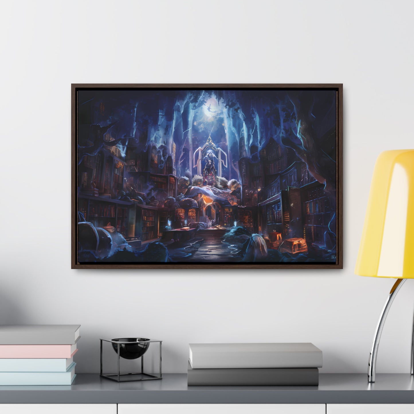 Sanctuary of the Forgotten Tomes - Gallery Canvas Wraps, Horizontal Frame