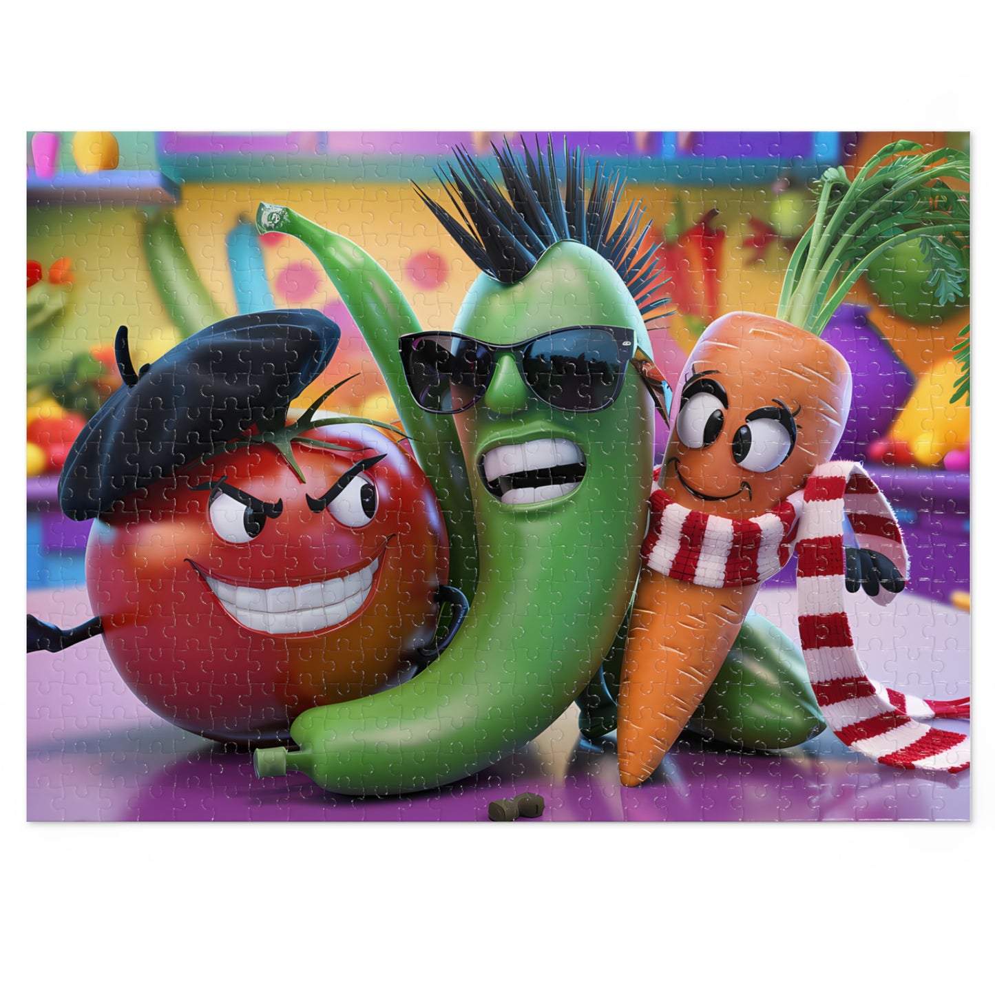 Rebel Veggies Unite! - Jigsaw Puzzle (30, 110, 252, 500,1000-Piece)
