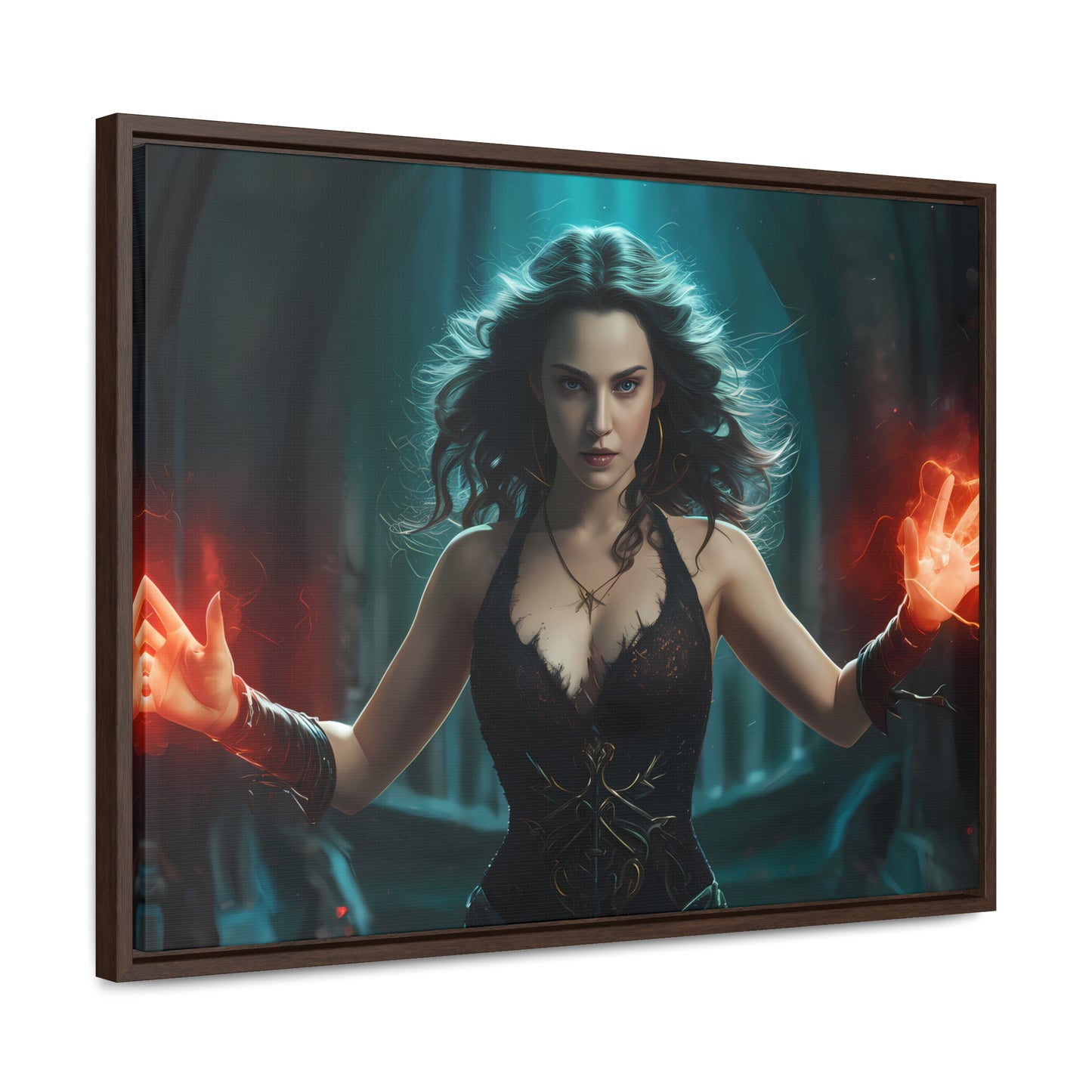 Sorceress of the Crimson Flame - Gallery Canvas Wraps, Horizontal Frame