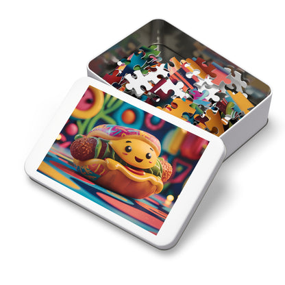 "Cheerful Hotdog Delight" - Jigsaw Puzzle (30, 110, 252, 500,1000-Piece)