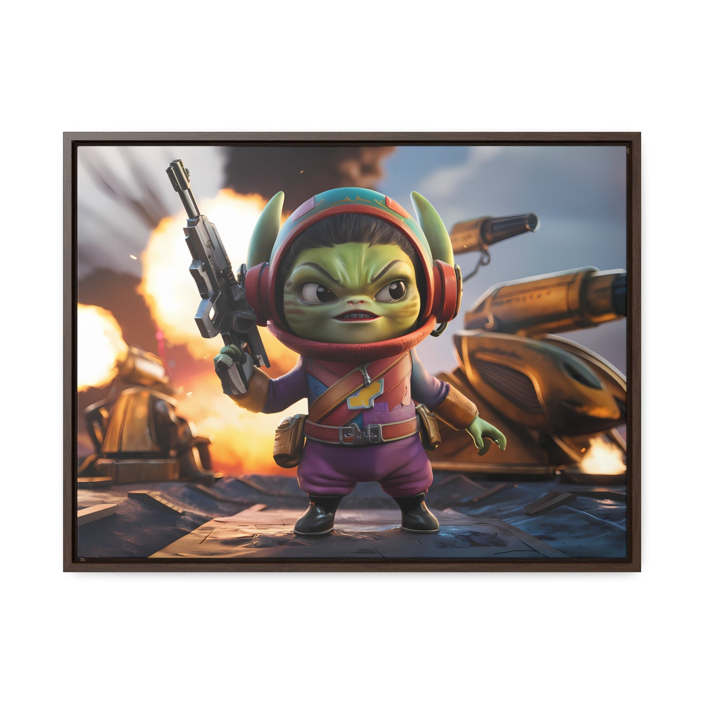 "Galactic Gremlin Commander" - Gallery Canvas Wraps, Horizontal Frame