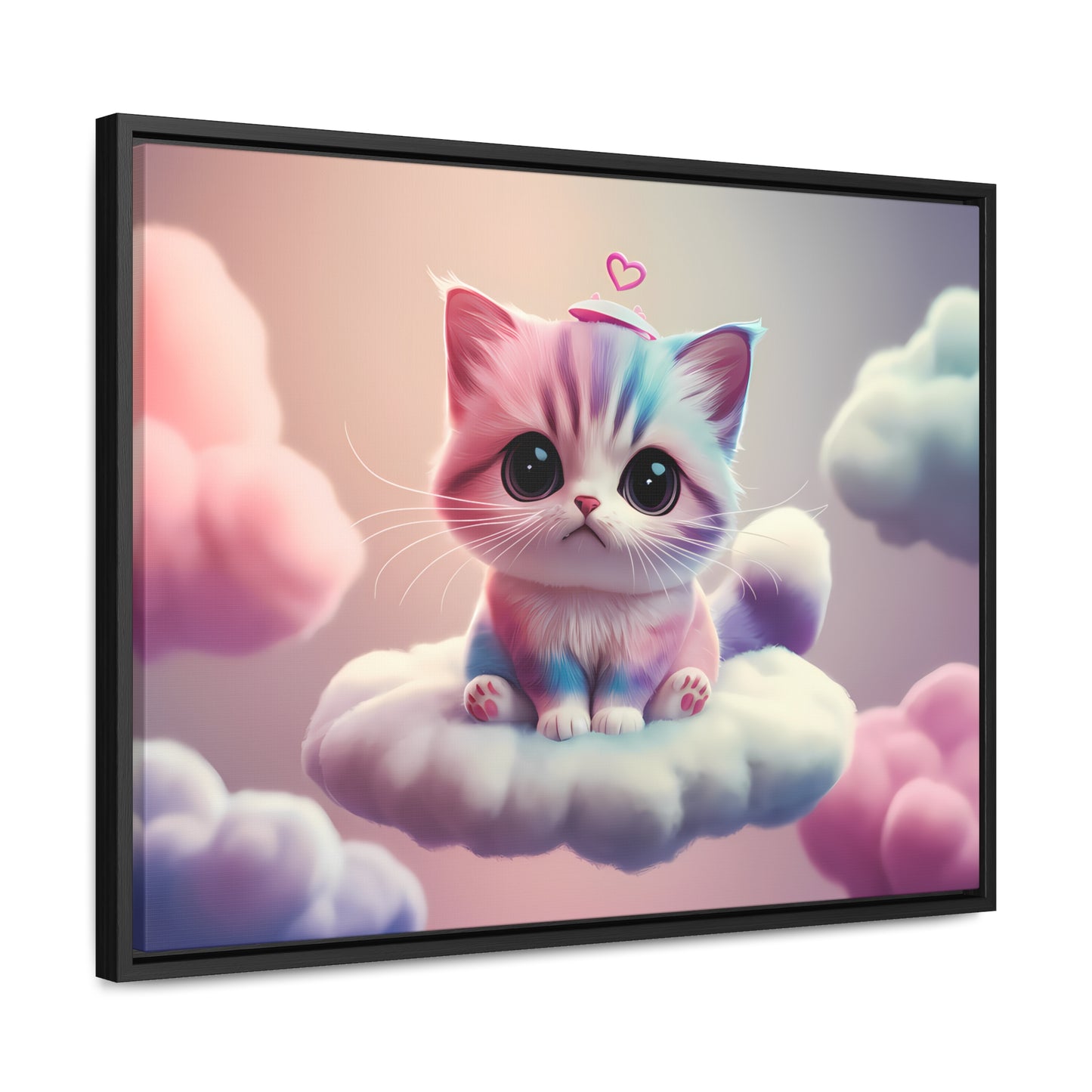 Heavenly Kitten Dreams - Gallery Canvas Wraps, Horizontal Frame