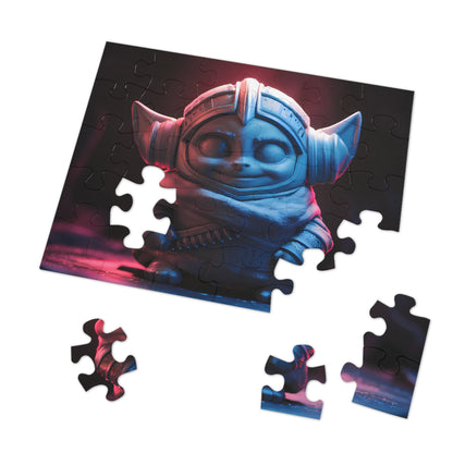 Alien Guardian in Neon Glow - Jigsaw Puzzle (30, 110, 252, 500,1000-Piece)