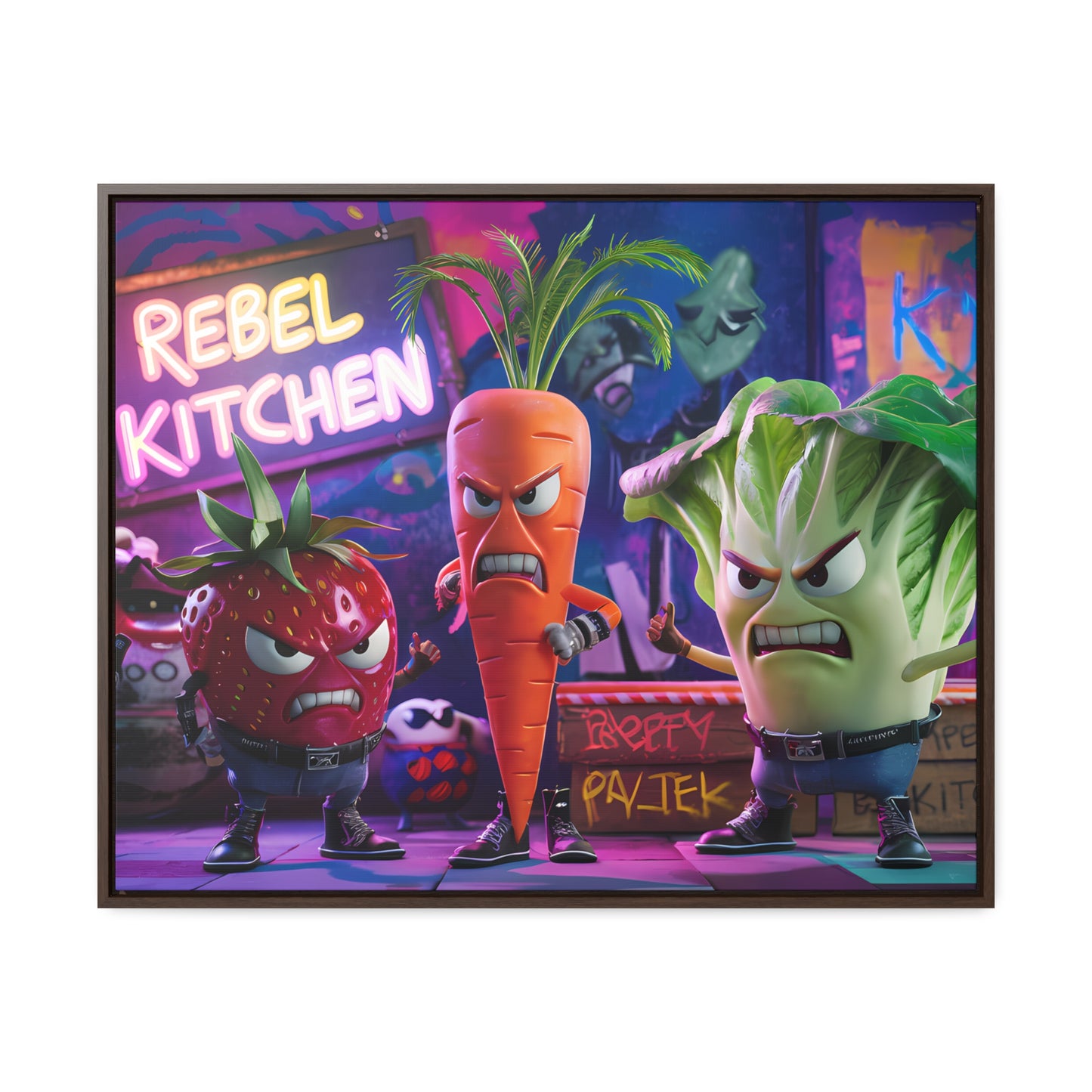 Rebel Veggie Squad - Gallery Canvas Wraps, Horizontal Frame