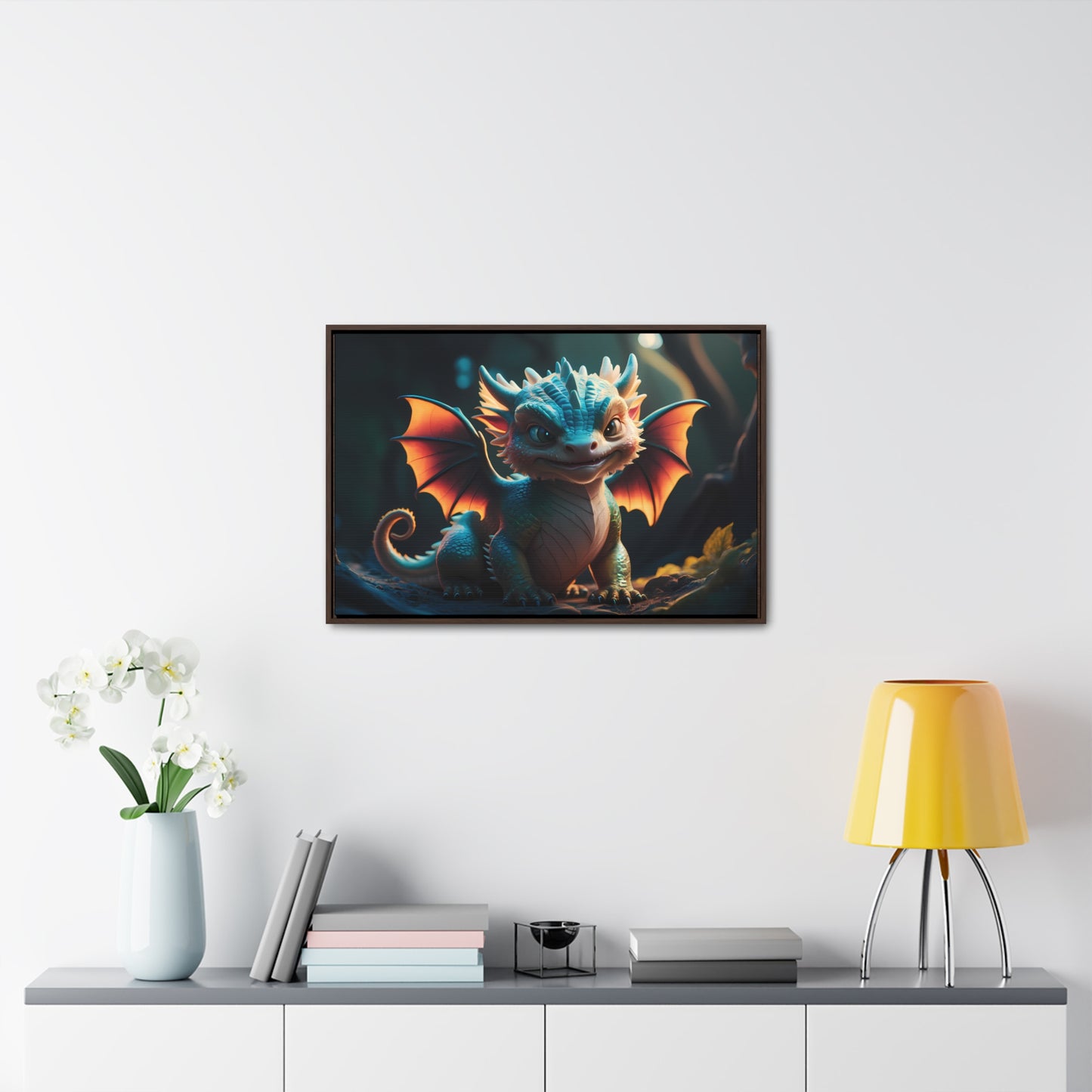 "Forest Guardian Hatchling" - Gallery Canvas Wraps, Horizontal Frame