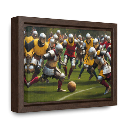 Medieval Football Battle - Gallery Canvas Wraps, Horizontal Frame