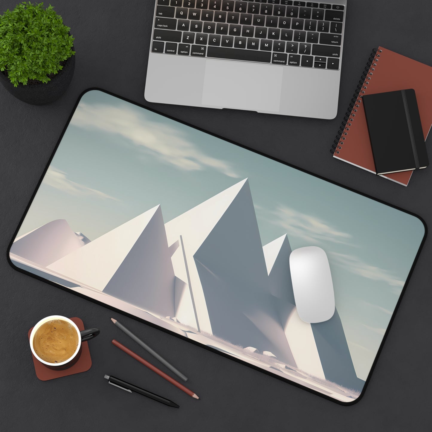 Pyramids of Snow - Desk Mat