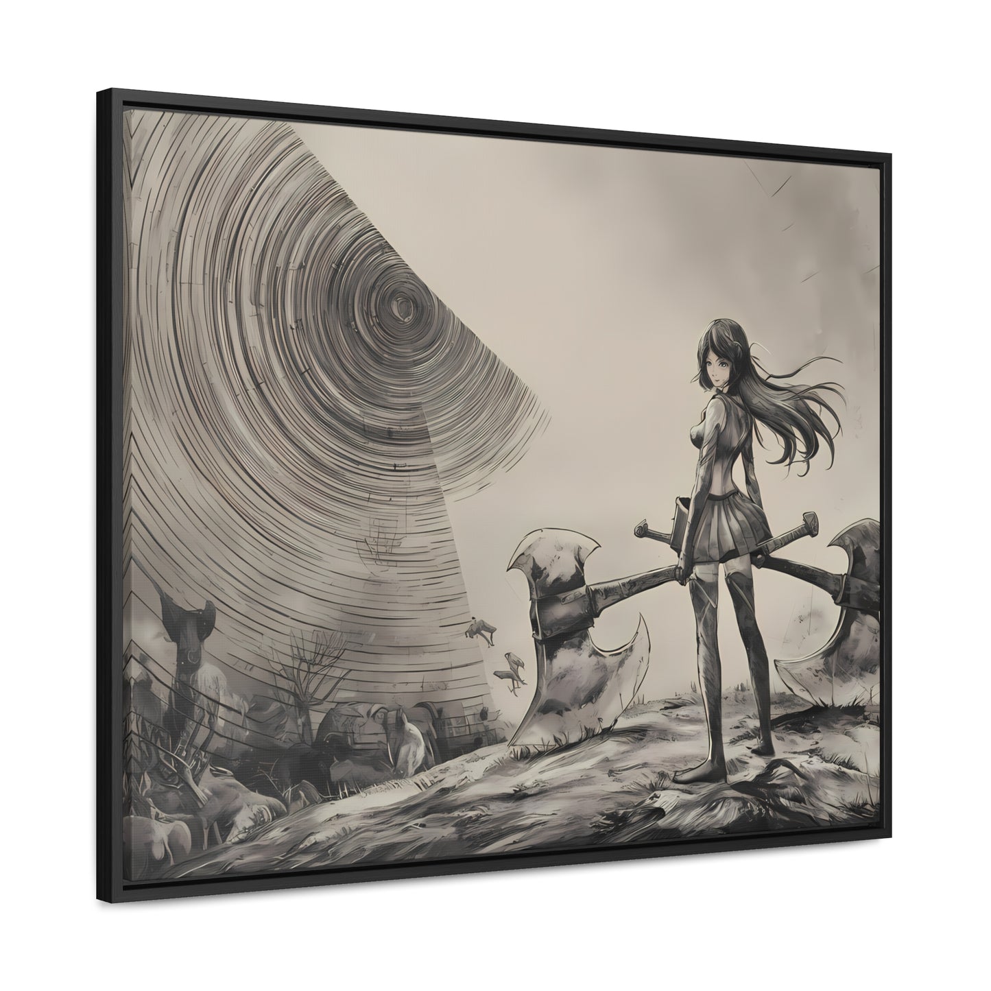Echoes of the Abyss - Gallery Canvas Wraps, Horizontal Frame