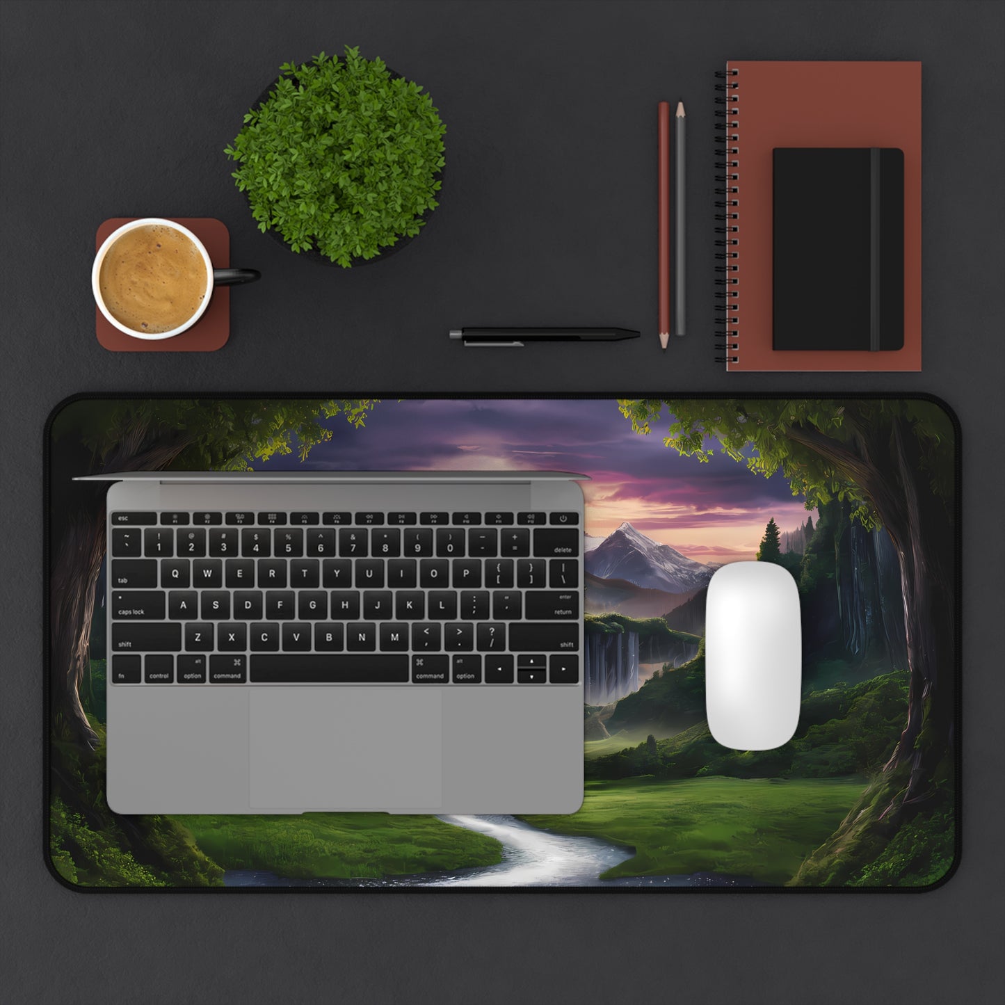 Realm of the Cascading Peaks - Desk Mat