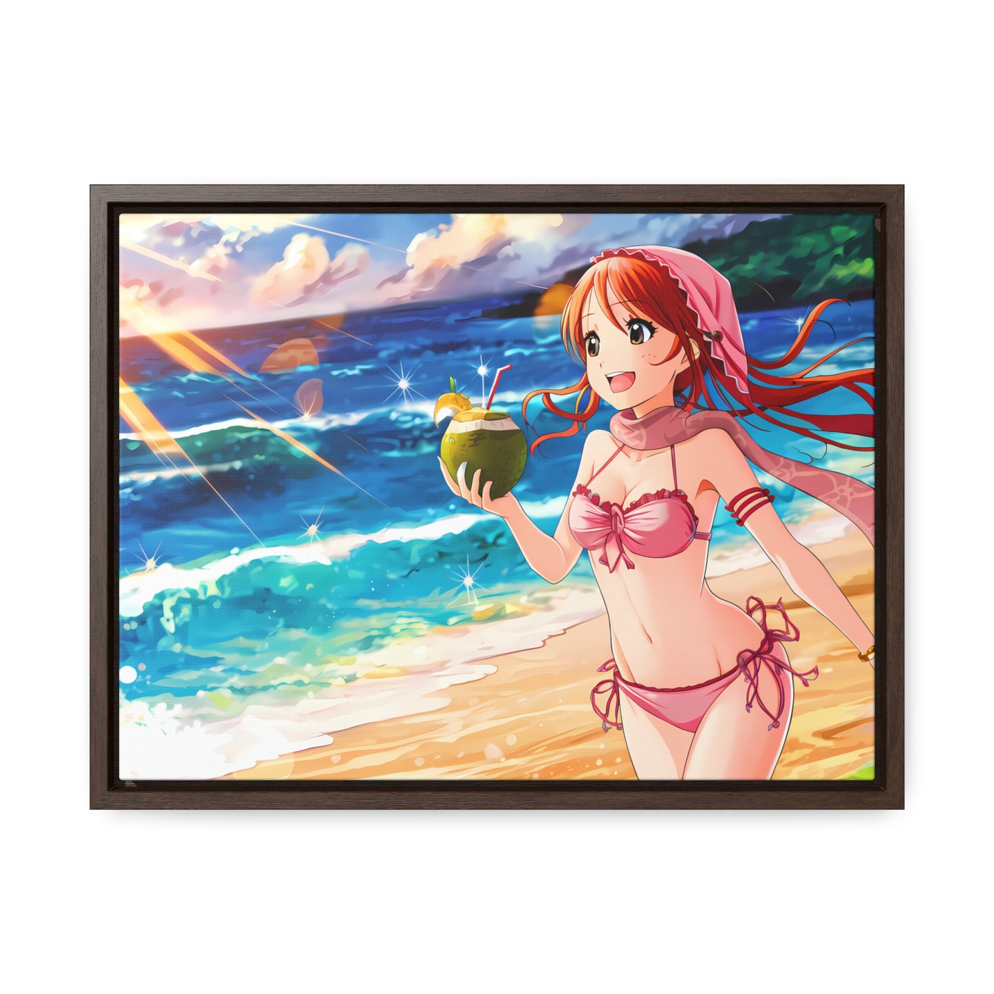 Sunset Shores and Summer Smiles - Gallery Canvas Wraps, Horizontal Frame