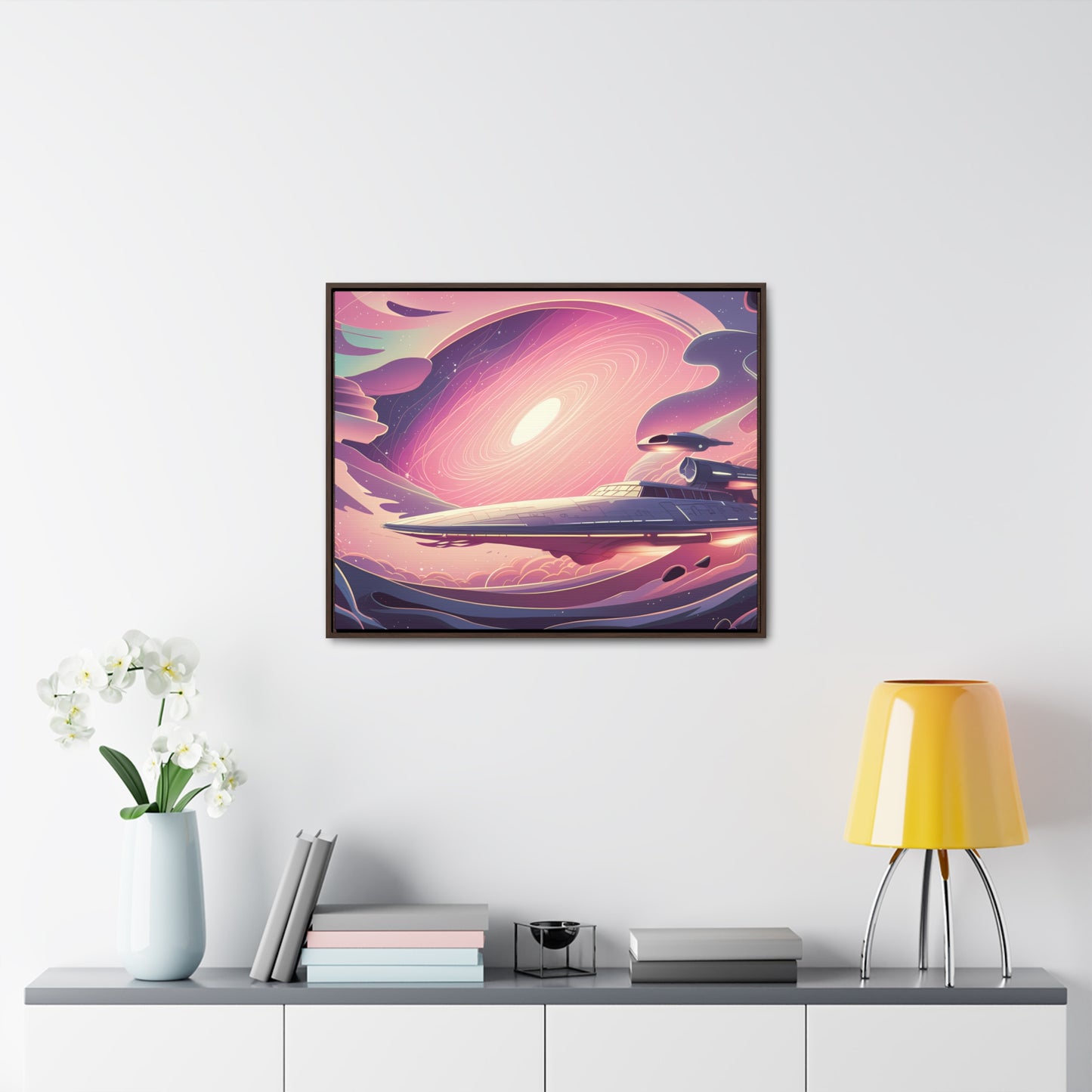Voyage Through the Cosmic Vortex - Gallery Canvas Wraps, Horizontal Frame