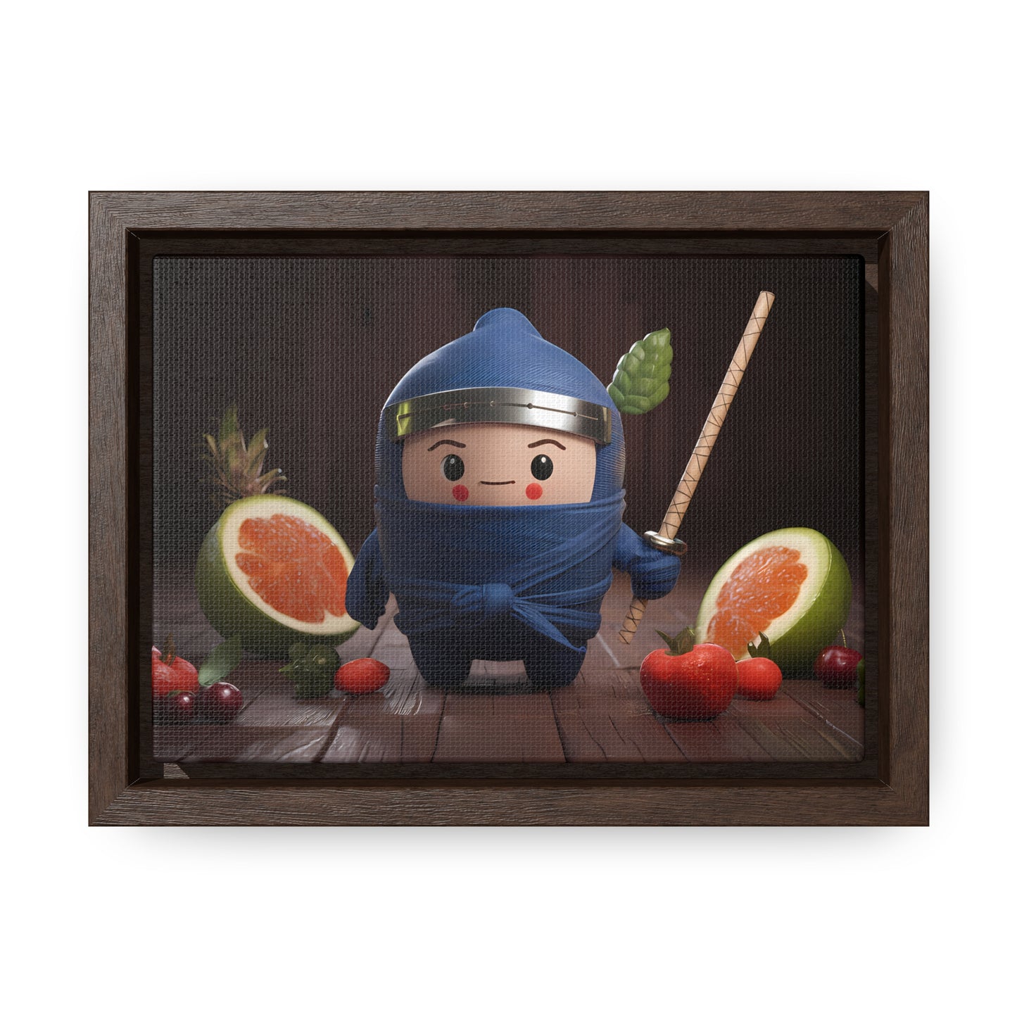 Ninja Fruit Guardian - Gallery Canvas Wraps, Horizontal Frame