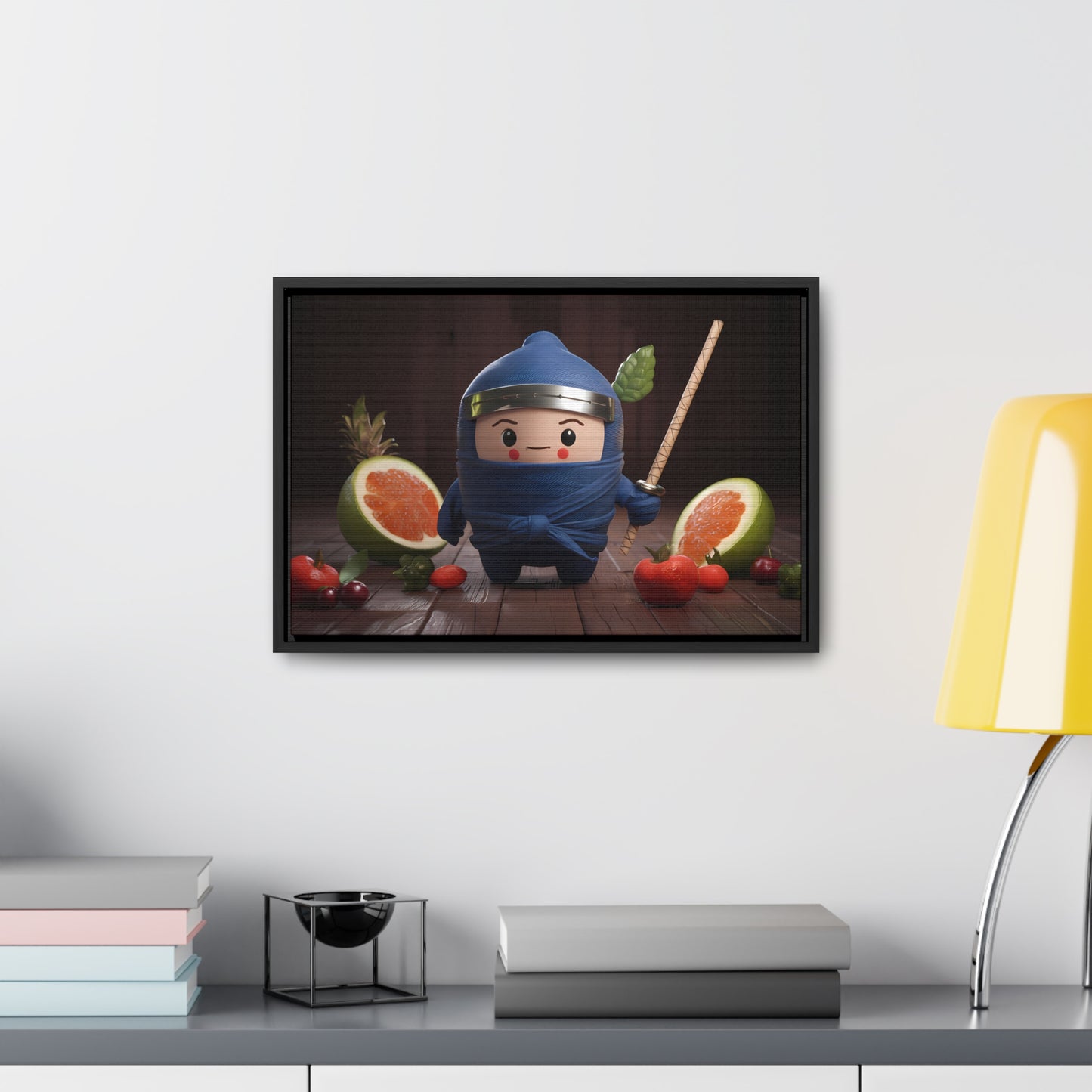 Ninja Fruit Guardian - Gallery Canvas Wraps, Horizontal Frame