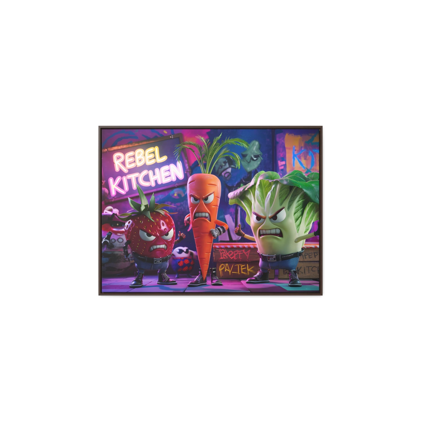 Rebel Veggie Squad - Gallery Canvas Wraps, Horizontal Frame