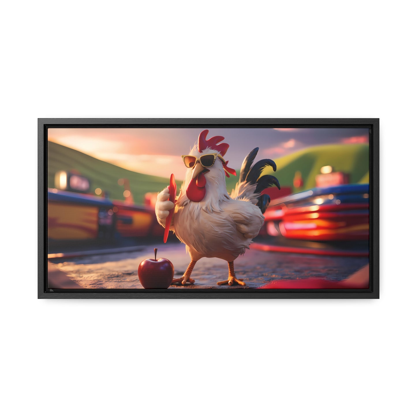 Cool Rooster at the Carnival - Gallery Canvas Wraps, Horizontal Frame