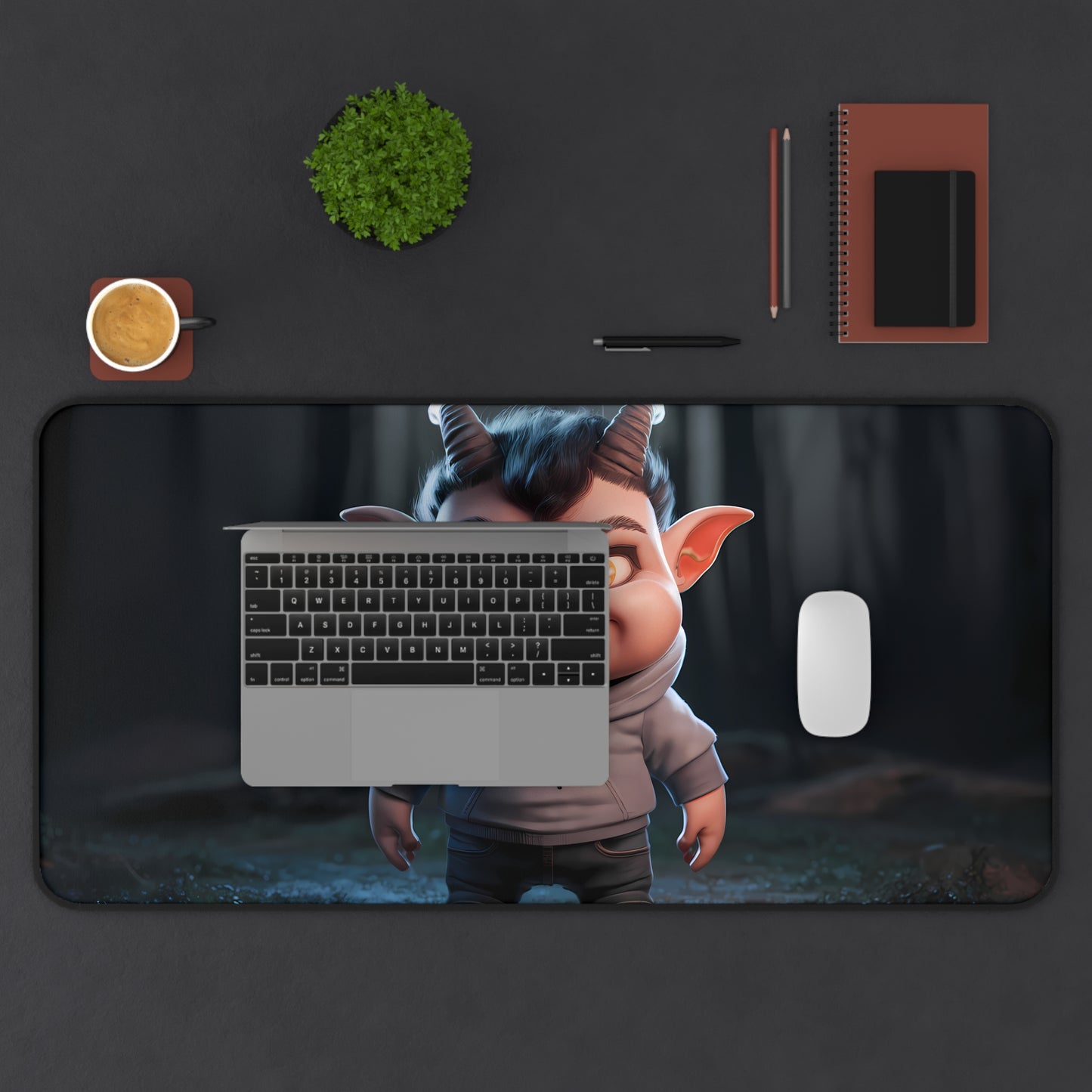 The Mischievous Forest Imp - Desk Mat