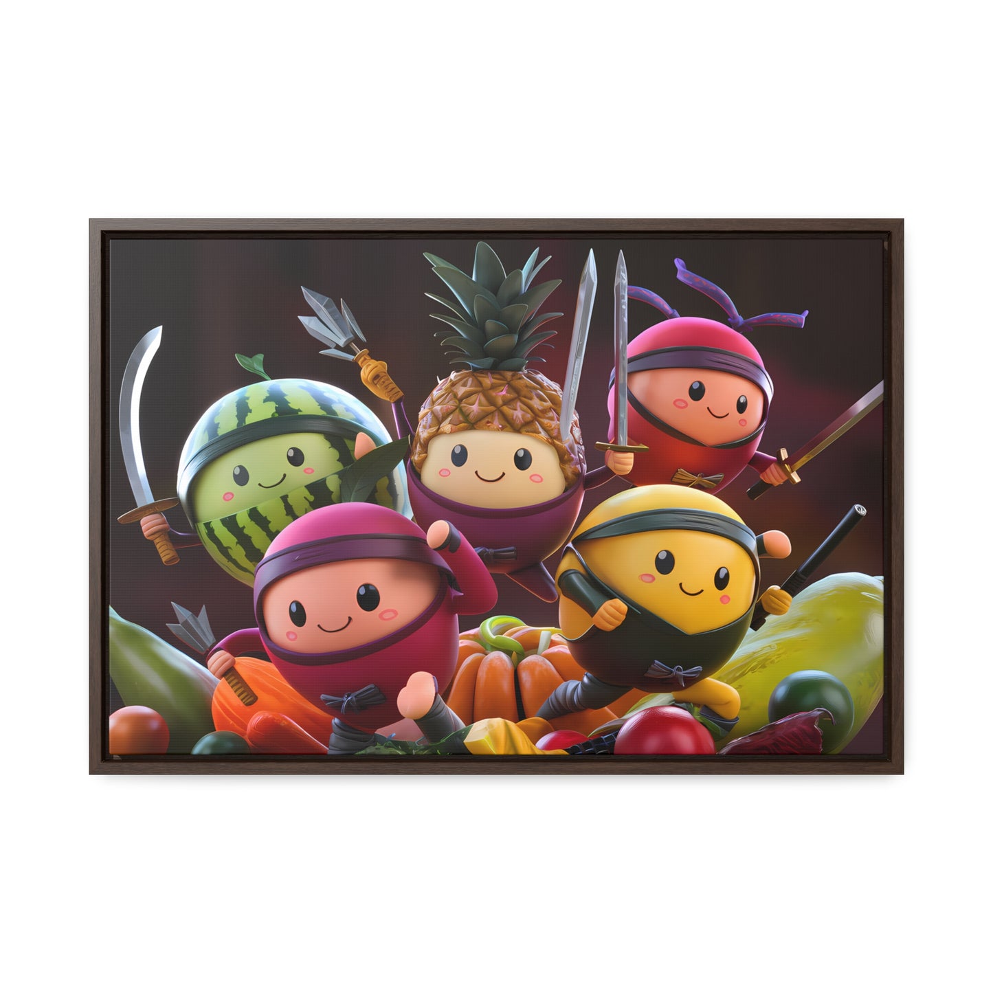 Fruit Ninja Warriors - Gallery Canvas Wraps, Horizontal Frame
