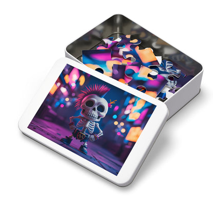 Rebel Bones in Neon Streets - Jigsaw Puzzle (30, 110, 252, 500,1000-Piece)