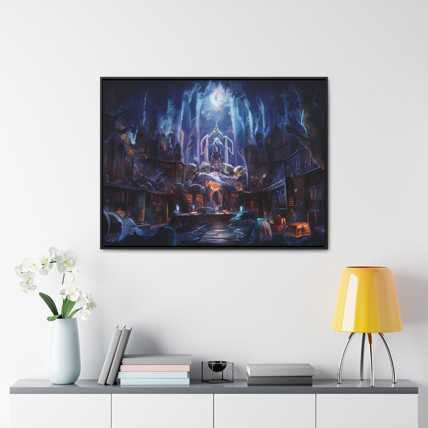 Sanctuary of the Forgotten Tomes - Gallery Canvas Wraps, Horizontal Frame
