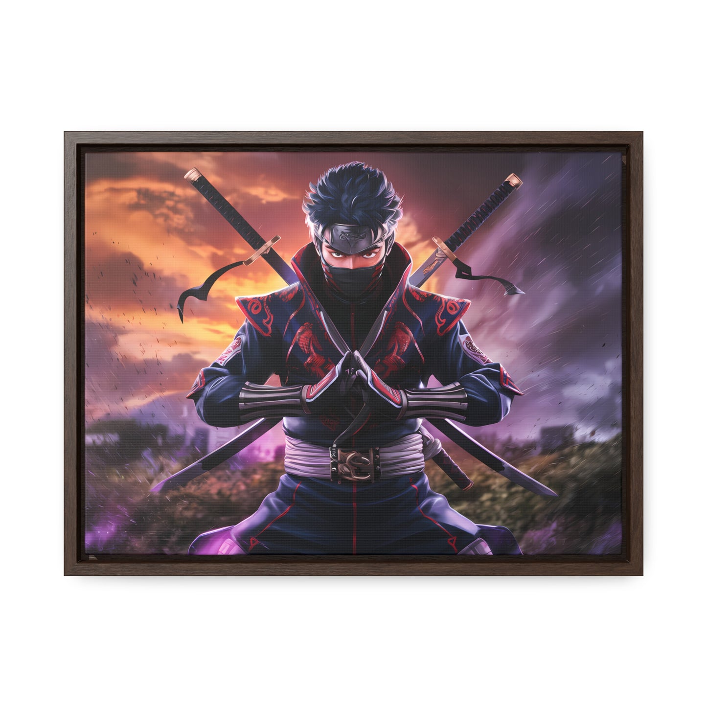 Shadow of the Crimson Ninja - Gallery Canvas Wraps, Horizontal Frame