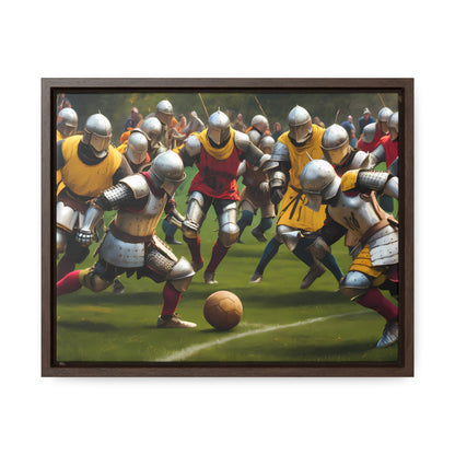 Medieval Football Battle - Gallery Canvas Wraps, Horizontal Frame