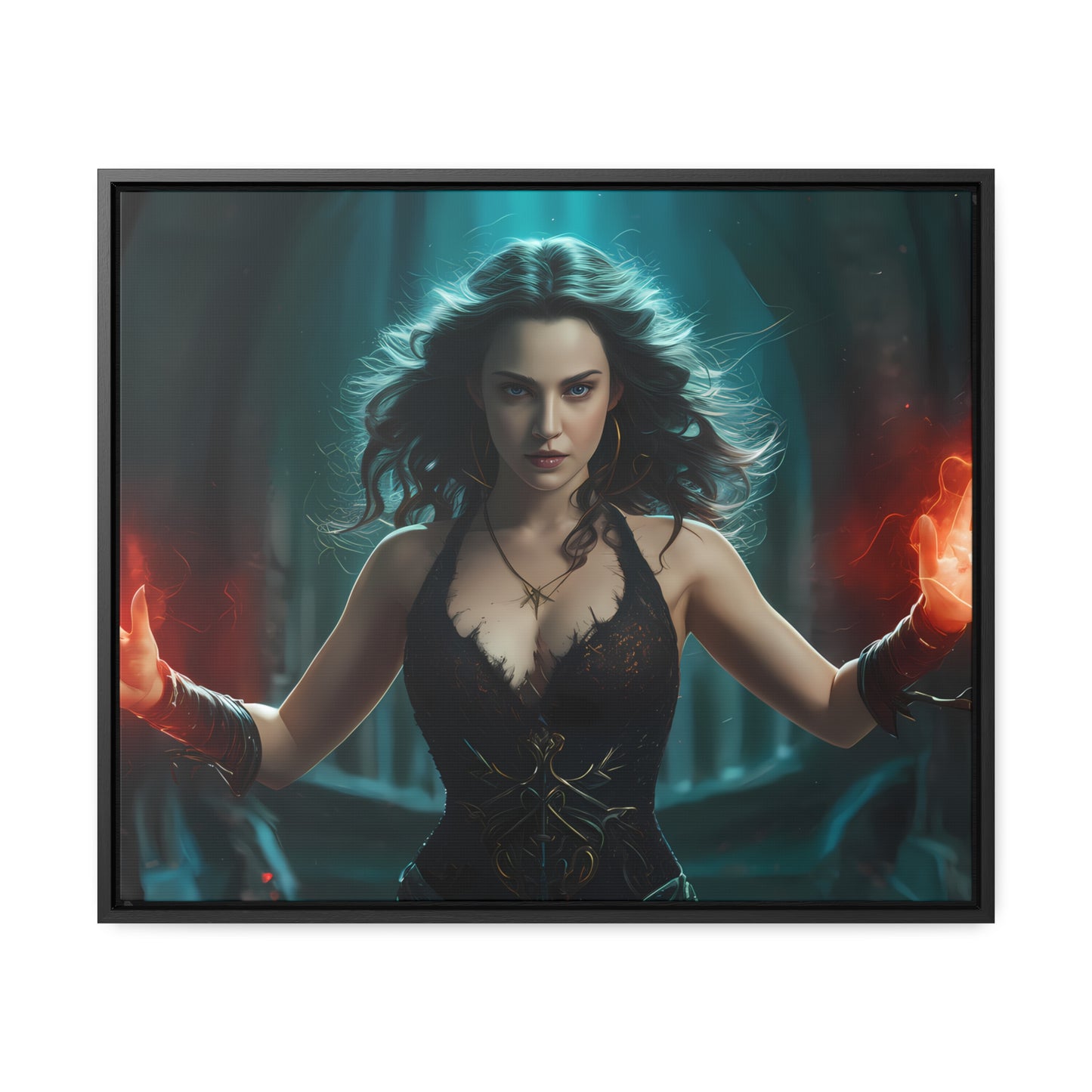 Sorceress of the Crimson Flame - Gallery Canvas Wraps, Horizontal Frame
