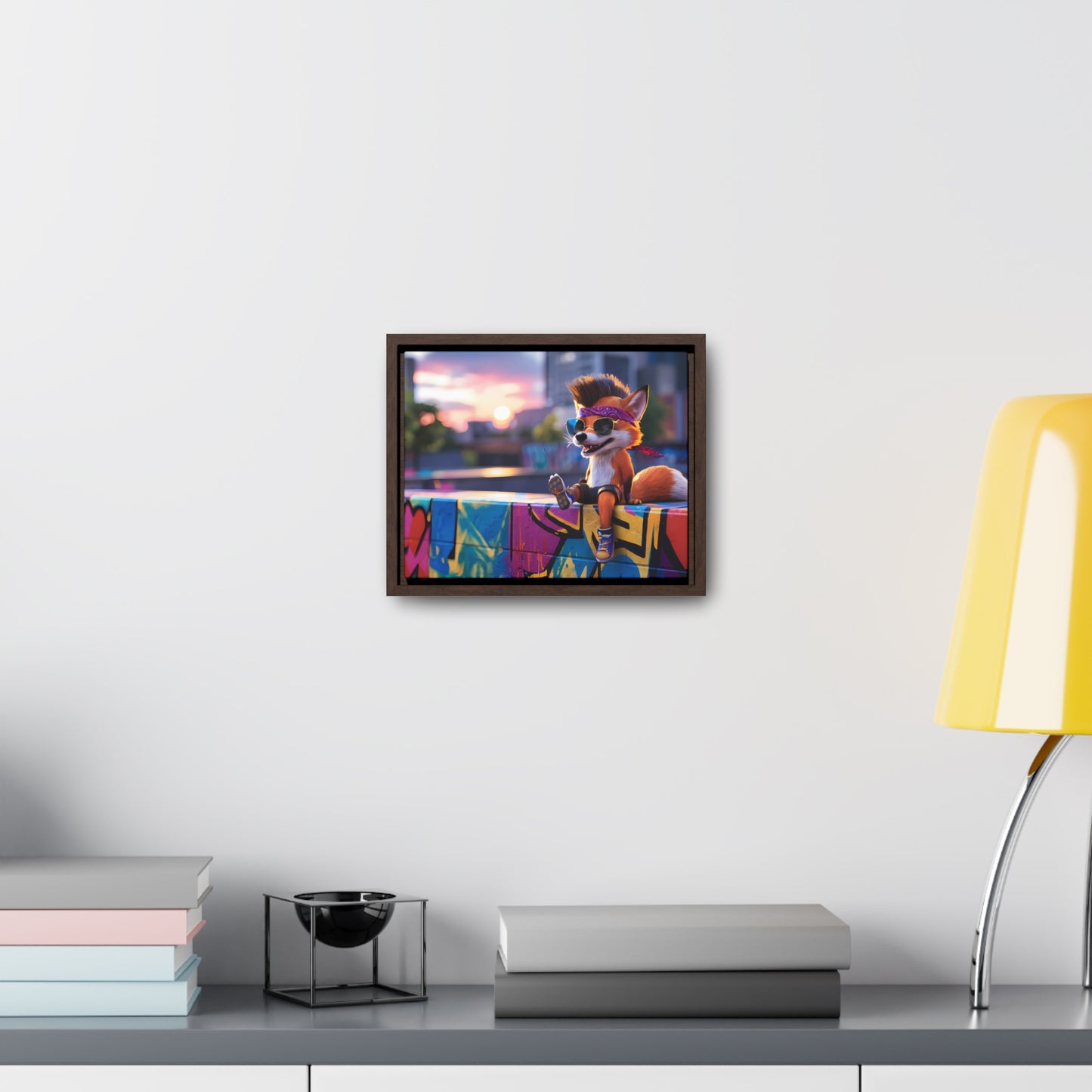 Urban Fox Vibes - Gallery Canvas Wraps, Horizontal Frame