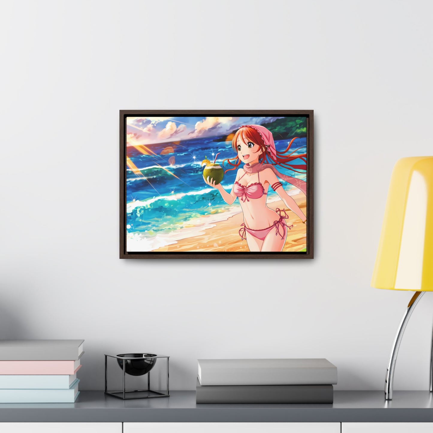 Sunset Shores and Summer Smiles - Gallery Canvas Wraps, Horizontal Frame