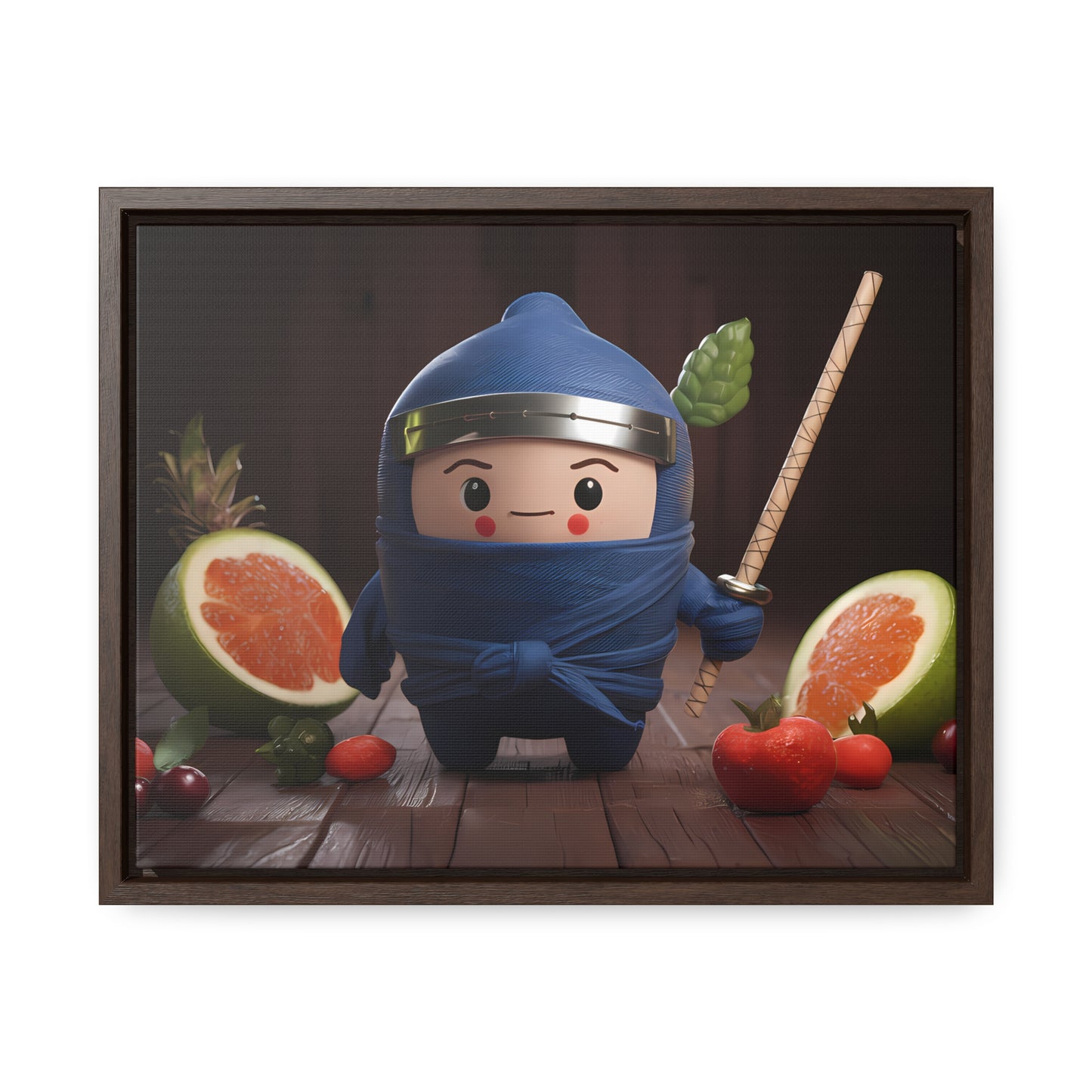 Ninja Fruit Guardian - Gallery Canvas Wraps, Horizontal Frame