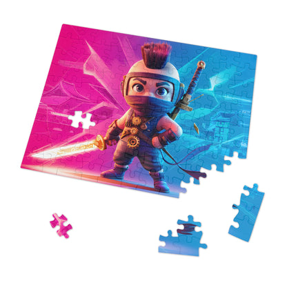 Cyberpunk Ninja: Neon Samurai - Jigsaw Puzzle (30, 110, 252, 500,1000-Piece)