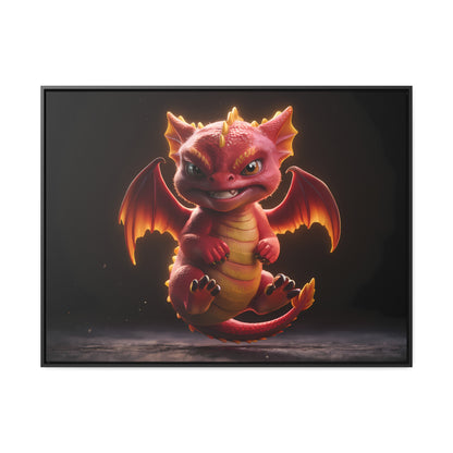 "Fiery Little Guardian" - Gallery Canvas Wraps, Horizontal Frame