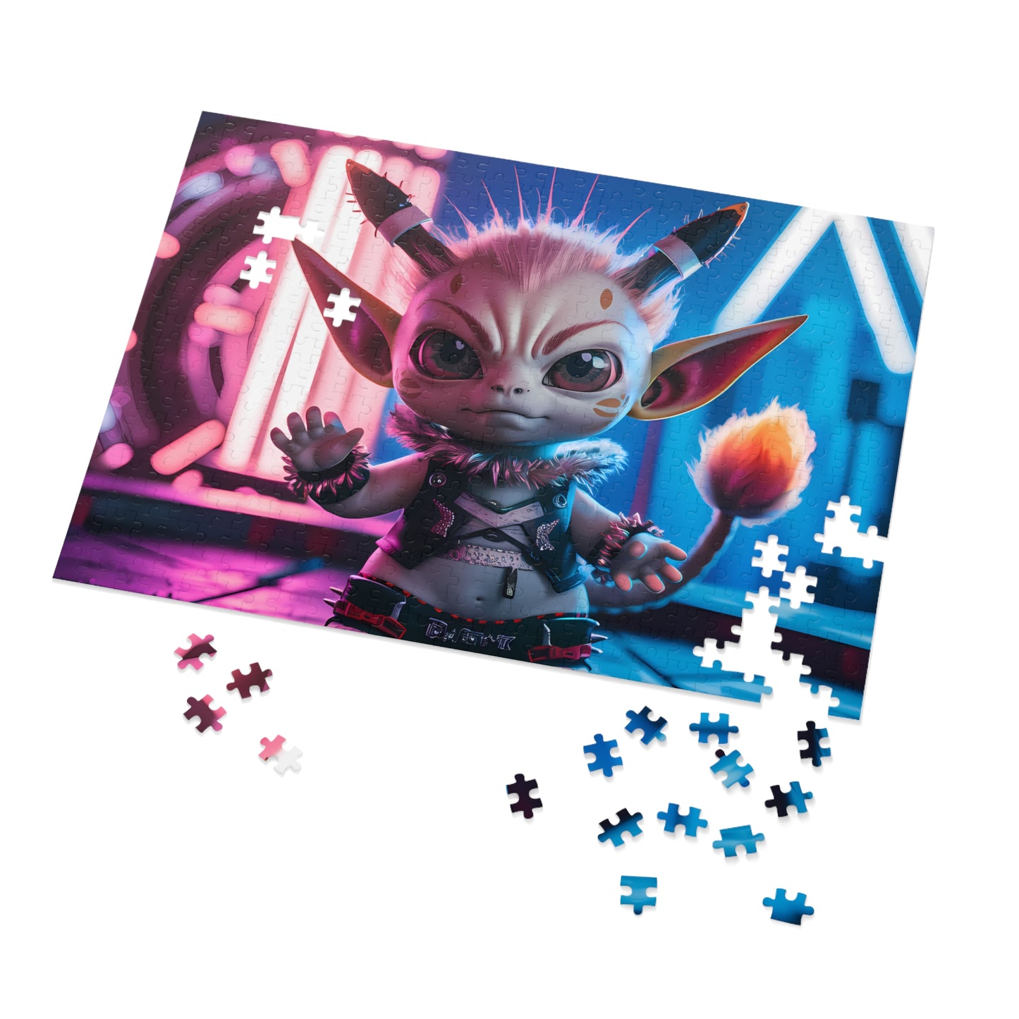 "Cyberpunk Rebel Pixie" - Jigsaw Puzzle (30, 110, 252, 500,1000-Piece)